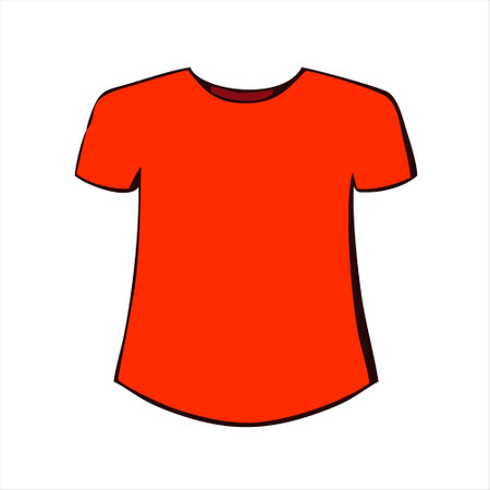 Red T-shirt on a white background. Vector illustration. EPS 10のイラスト素材