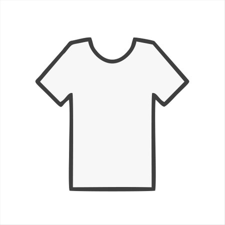 T-shirt line icon, outline vector sign, linear pictogram isolated on white.のイラスト素材