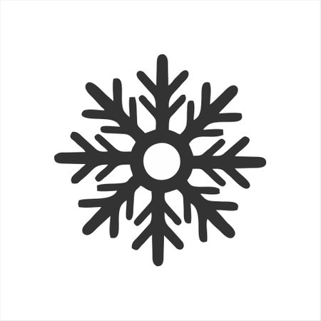 Snowflake icon. Vector illustration. Isolated on white background.のイラスト素材