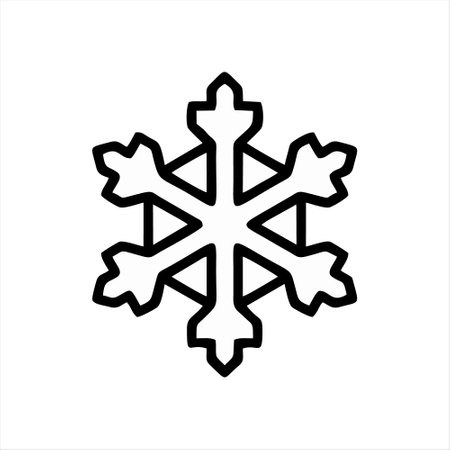Snowflake icon. Vector illustration. Isolated on white background.のイラスト素材