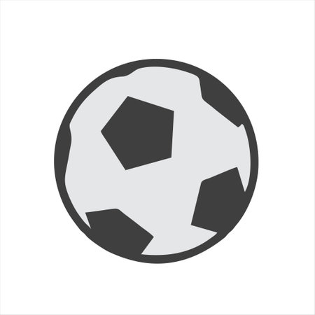 Soccer ball icon isolated on white background. Flat style vector illustration.のイラスト素材