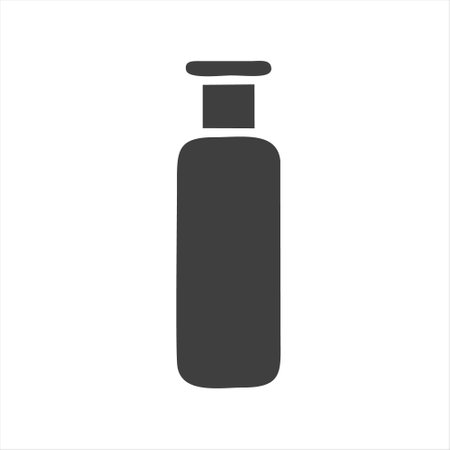 Cosmetic bottle icon on white background. Vector illustration in trendy flat style.のイラスト素材