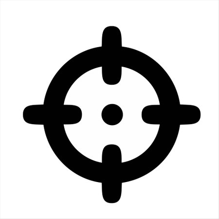 Crosshair icon. Target symbol. Flat design. Vector illustration.のイラスト素材