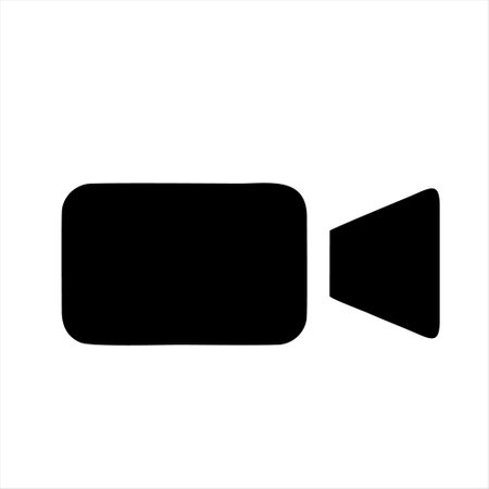 Video camera icon, vector illustration. Flat design style. Video camera iconのイラスト素材