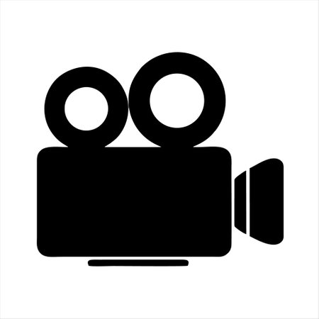 Video camera icon on white background. Vector stock illustration. EPS 10のイラスト素材