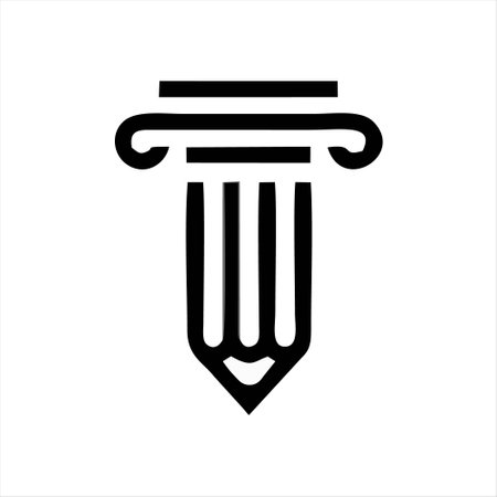 Column icon. Vector illustration of a column on a white background.のイラスト素材