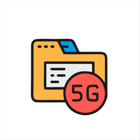 5g internet speed line icon. Editable stroke. Vector illustrationのイラスト素材