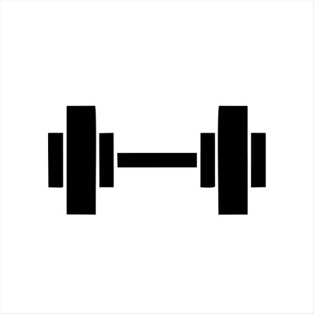 Dumbbell icon isolated on white background. Vector illustration. Eps 10.のイラスト素材