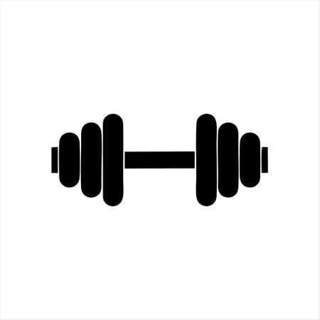 Barbell icon isolated on white background. Vector illustration. Eps 10.のイラスト素材