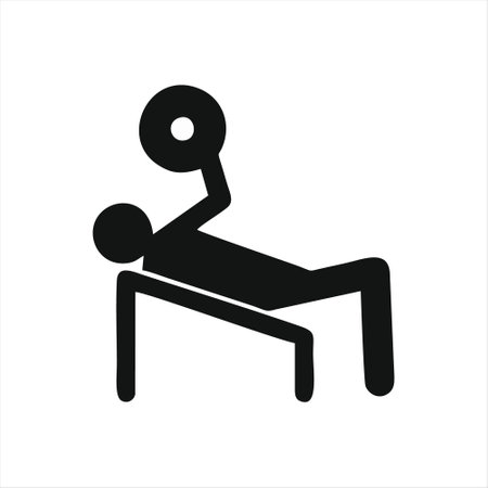 Weightlifting icon. Flat illustration of weightlifting icon for web designのイラスト素材