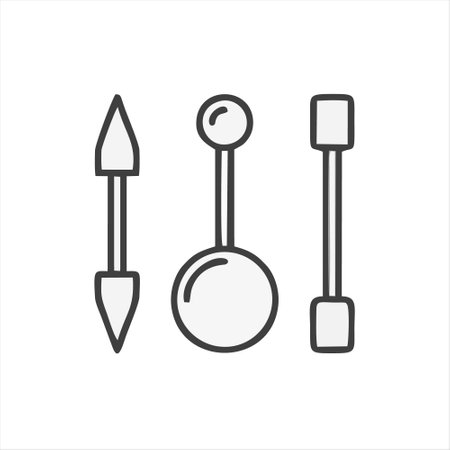 Screwdriver line icon, outline vector sign, linear pictogram isolated on white. Symbol, illustrationのイラスト素材