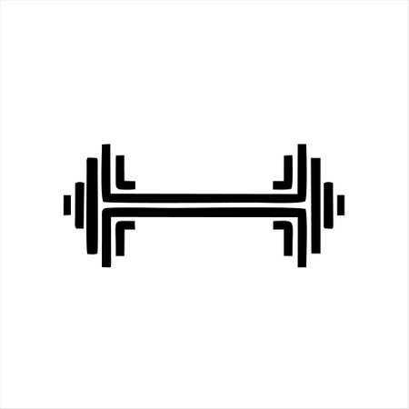 Barbell icon vector. dumbbell icon vector. barbell icon vectorのイラスト素材