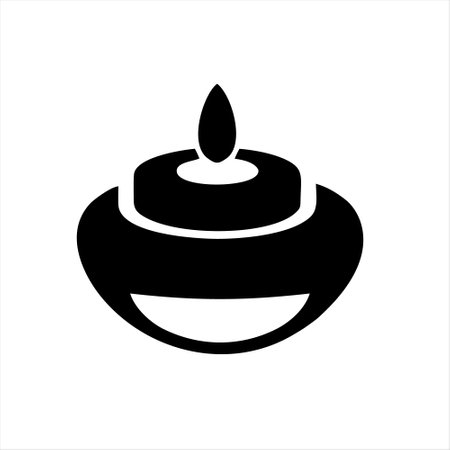 Candle icon vector. Aromatherapy candle icon isolated on a white background.のイラスト素材
