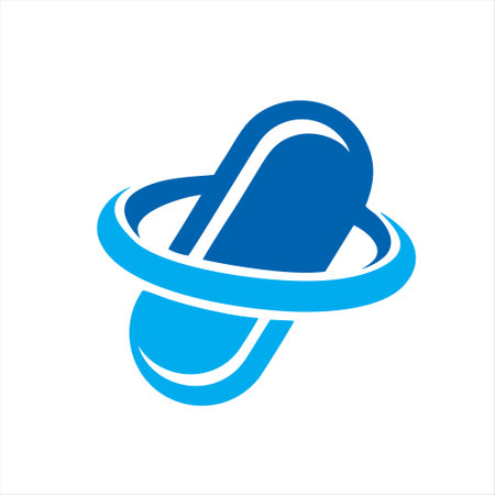 medicine icon on white background. vector illustration. blue colorのイラスト素材