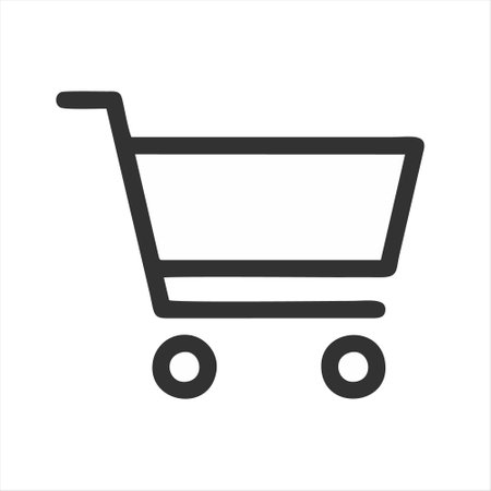 Shopping cart icon. Vector illustration. Isolated on white background.のイラスト素材