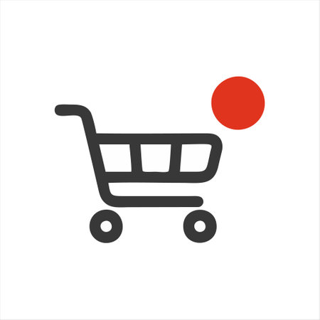 Shopping cart icon. Shopping trolley icon. Vector illustration.のイラスト素材