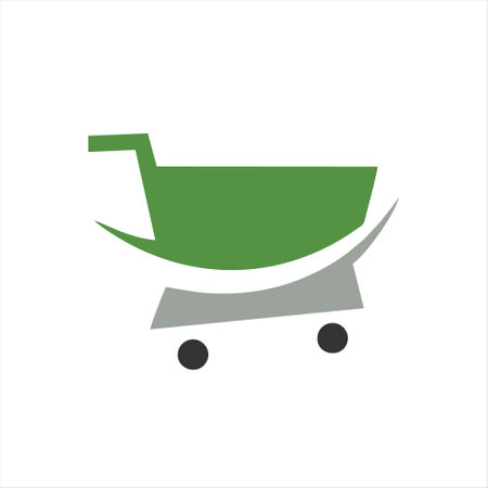 shopping cart icon vector design template. Shopping cart icon vector design templateのイラスト素材