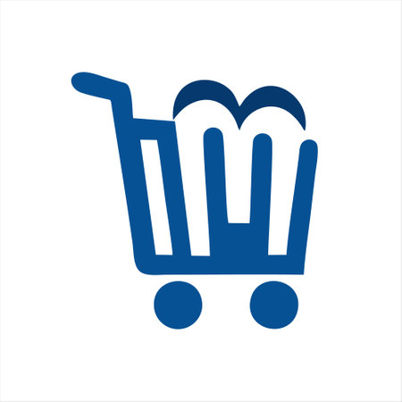 Shopping cart icon. Shopping cart vector icon on white background.のイラスト素材
