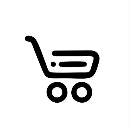Shopping cart icon isolated on white background. Vector illustration.のイラスト素材