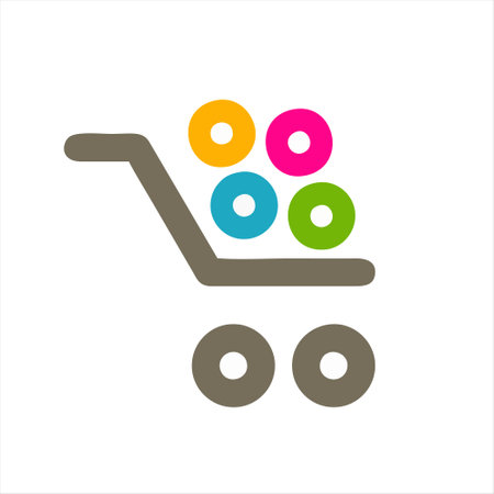 shopping cart icon. shopping cart icon vector. shopping cart icon vectorのイラスト素材