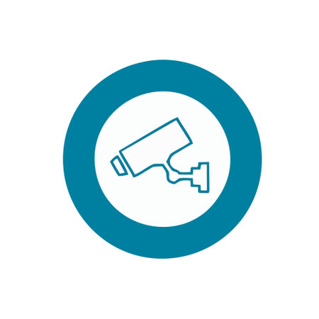CCTV camera vector icon. Flat design style eps 10.のイラスト素材