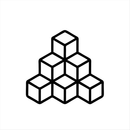 Cube icon vector. cube icon vector. cube icon vector. cube icon vectorのイラスト素材