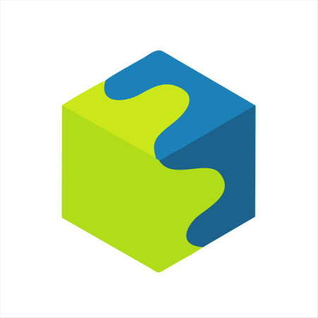 Isometric cube icon. 3d cube icon. Vector illustration.のイラスト素材
