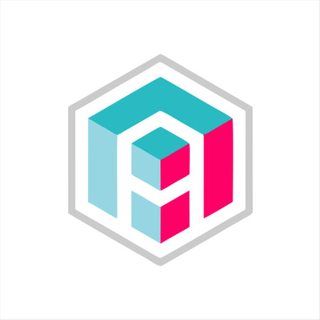 letter m hexagon geometric logo vector icon illustration design template - vectorのイラスト素材