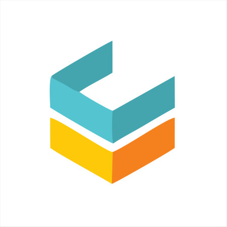 abstract geometric cube logo design vector graphic symbol icon sign illustration creative ideaのイラスト素材