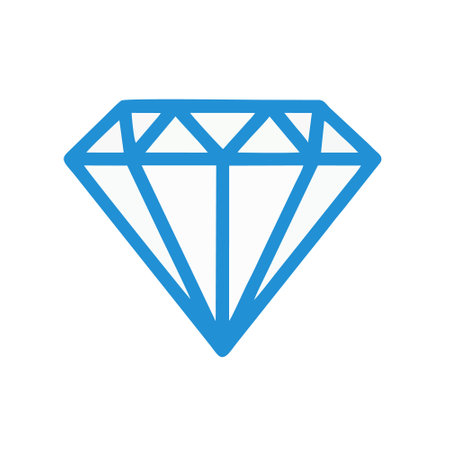 Diamond Icon. Flat Color Ladder Design. Vector Illustration.のイラスト素材