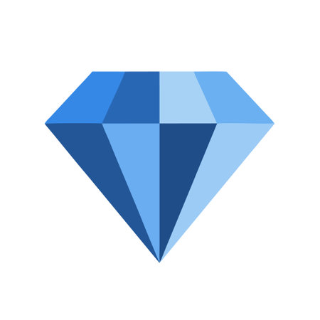 Diamond icon, vector illustration. Flat design style with dark blue color.のイラスト素材