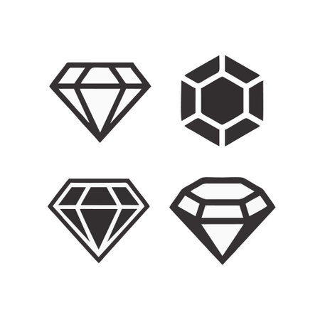 Diamond vector icon set. Diamond sign and symbol. Jewelry symbolのイラスト素材