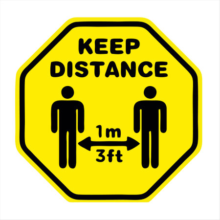 Keep distance sign on a white background. Vector illustration, EPS 10のイラスト素材