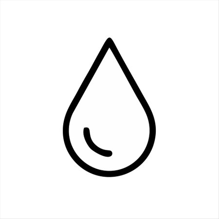 Water drop icon, vector illustration. Flat design style eps 10のイラスト素材