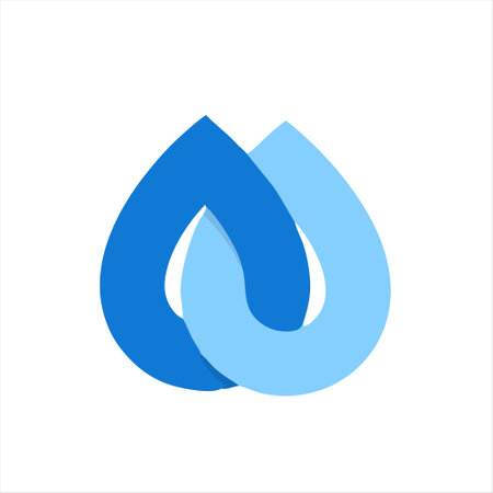 Water drop logo vector icon design template. Water drop logo design.のイラスト素材