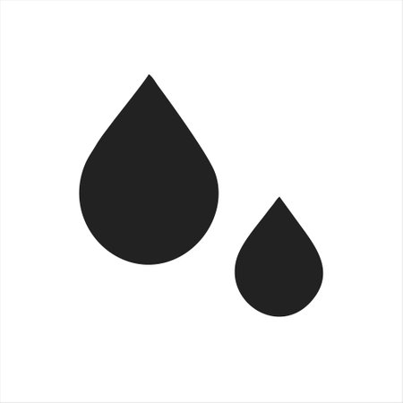 Water drop icon, vector illustration isolated on white background. Flat design.のイラスト素材