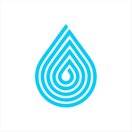 water drop logo vector icon illustration design template - vector sign symbol.のイラスト素材