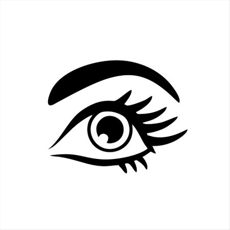 Eye icon vector illustration isolated on white background. Eye icon vector illustrationのイラスト素材