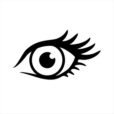 Eye icon isolated on white background. Eye icon vector. Eye icon vectorのイラスト素材