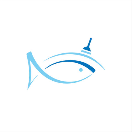 Fish logo design vector template. Fish logo design. Fish logo design.のイラスト素材