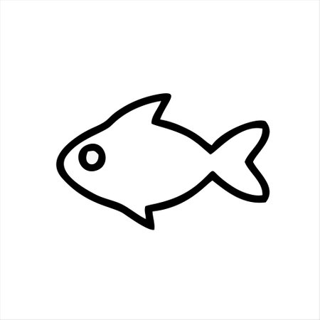 Fish icon. Vector illustration of a fish on a white background.のイラスト素材