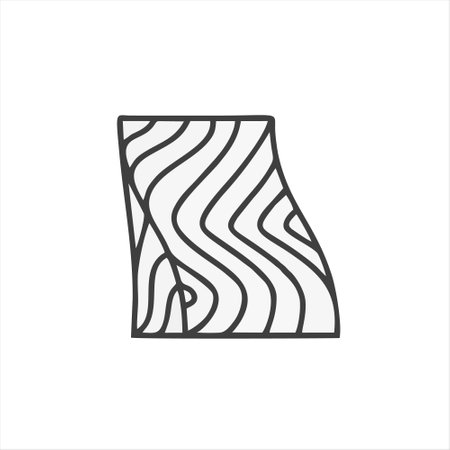 Tree stump line icon, outline vector sign, linear pictogram isolated on white.のイラスト素材