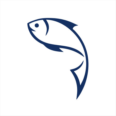 Fish logo template vector icon illustration design. Seafood logo design.のイラスト素材