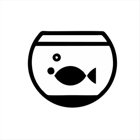 Fishbowl icon. Simple illustration of fishbowl vector icon for webのイラスト素材
