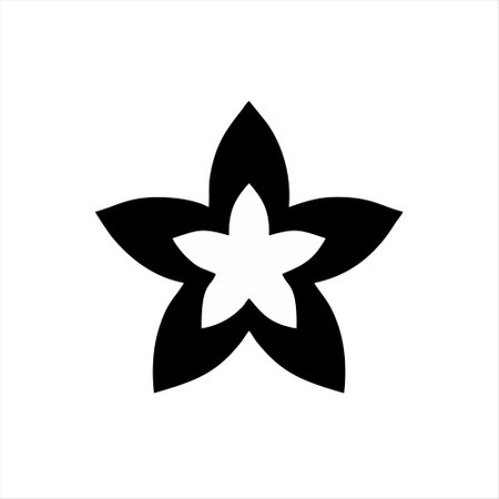 Star flower icon vector. Star flower icon. Star flower icon vectorのイラスト素材