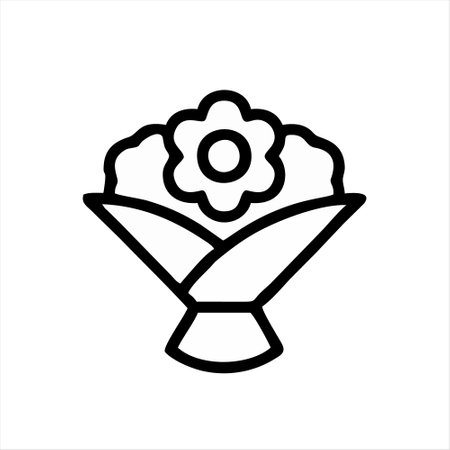 Flower icon, vector illustration. Flat design style, EPS 10のイラスト素材