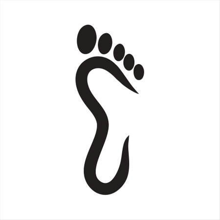 Footprint icon isolated on white background. Footprint icon. Vector illustrationのイラスト素材