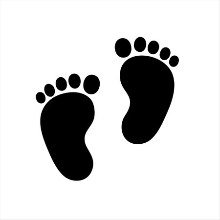 Footprint icon isolated on white background. Vector illustration. Eps 10.のイラスト素材
