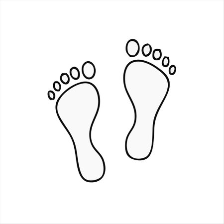 Footprint icon. Footprint vector icon. Footprint vector iconのイラスト素材