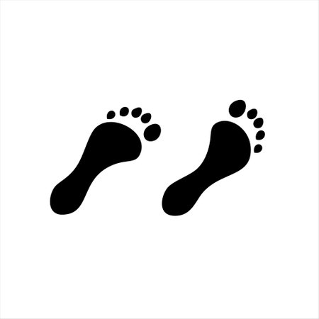 Footprint icon isolated on white background. Footprint icon. Vector illustrationのイラスト素材